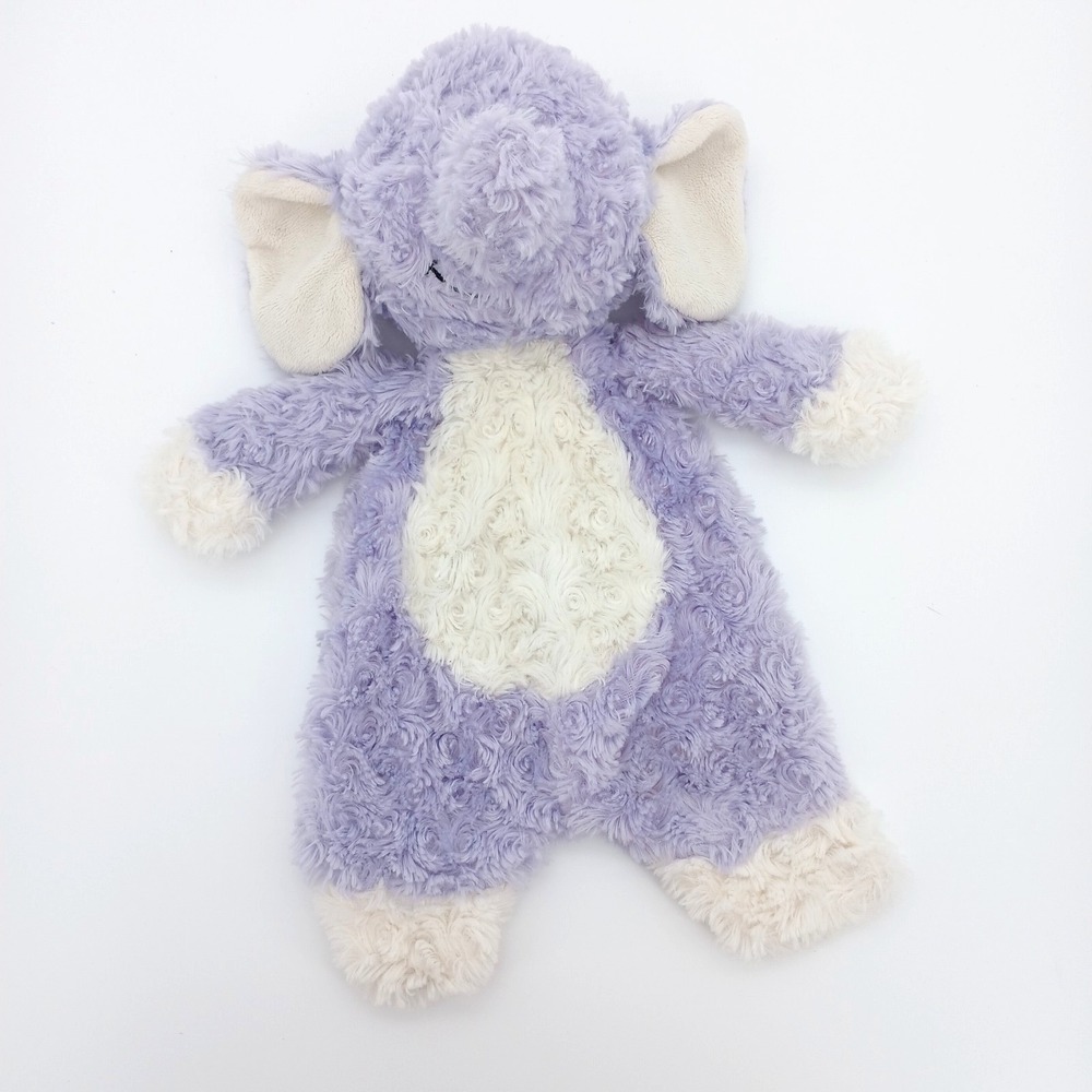 Baby Ganz Flat-A-Pat Purple Elephant Baby Security Blanket Lovey 16" BG3180